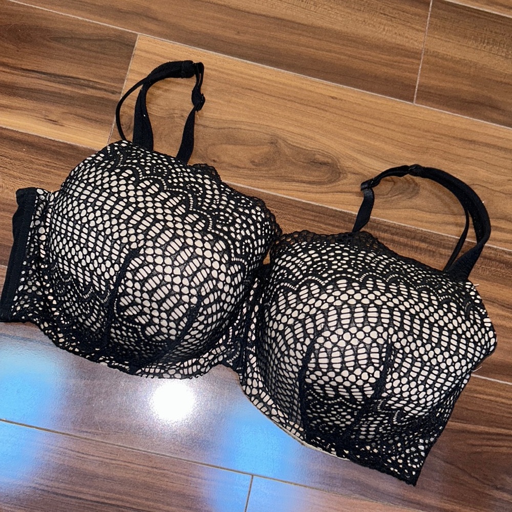 44DDD Cacique modern linear lace light lined balconette bra